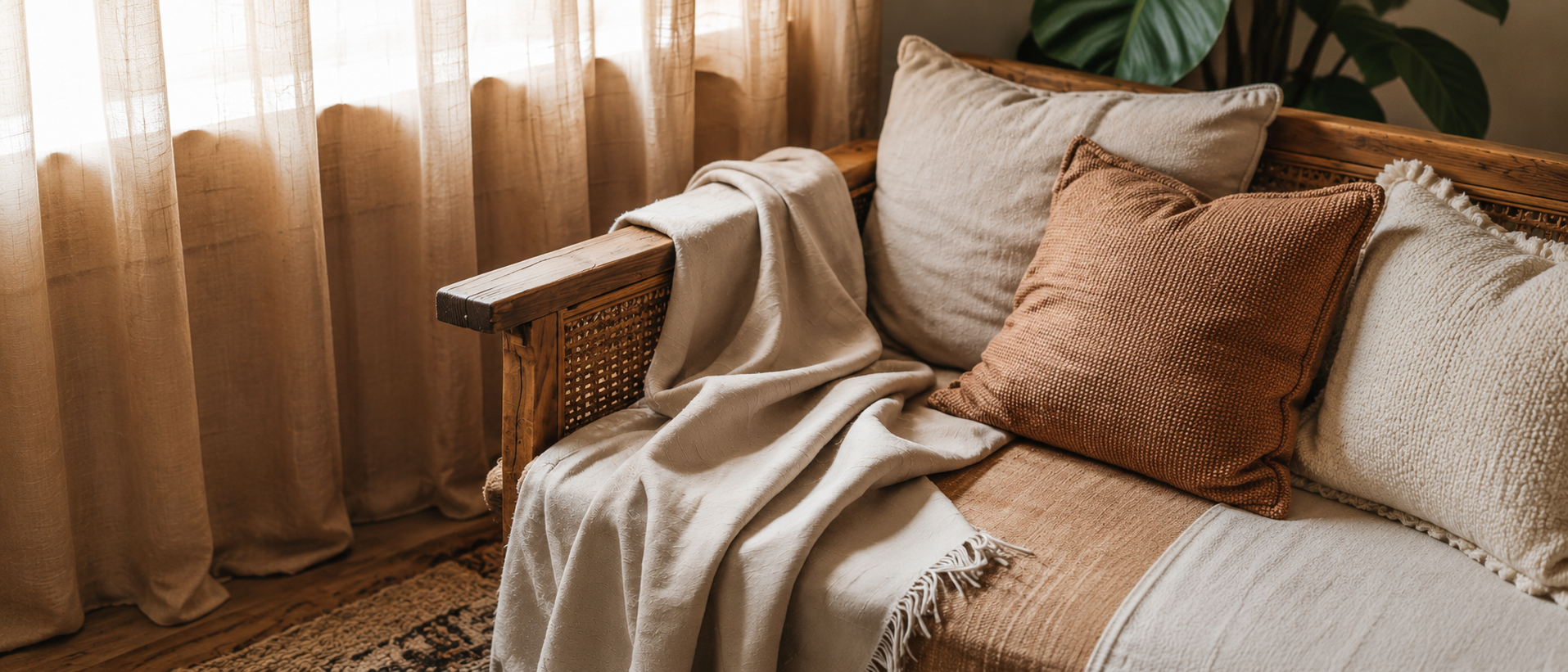 Thoughtful textiles bringing softness and balance to everyday spaces