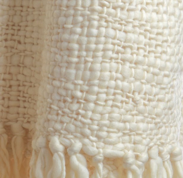 Chunky Wool Flame Knit Blanket - Image 3