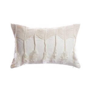 Goatskin Pom Pom Lumbar Pillow