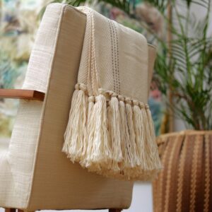Stitched Wool Throw Blanket