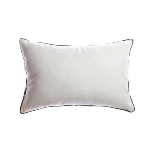 Black Trim Linen Square Pillow