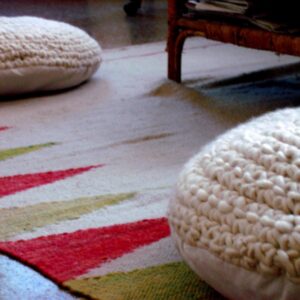 Round Moon Knit Throw Pillow