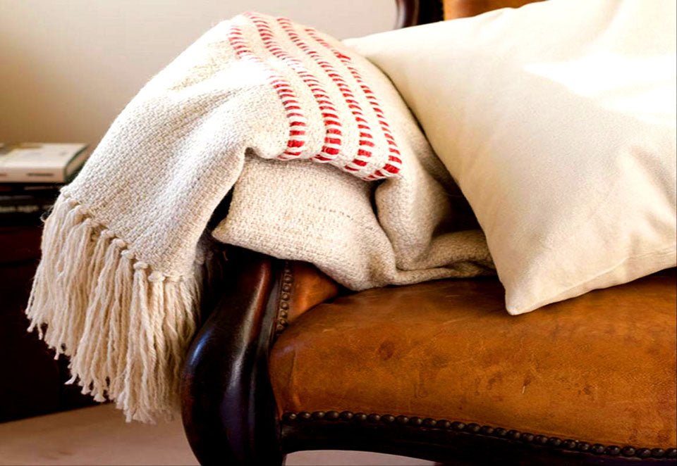 Striped Wool Decorative Throw Blanket - Image 5