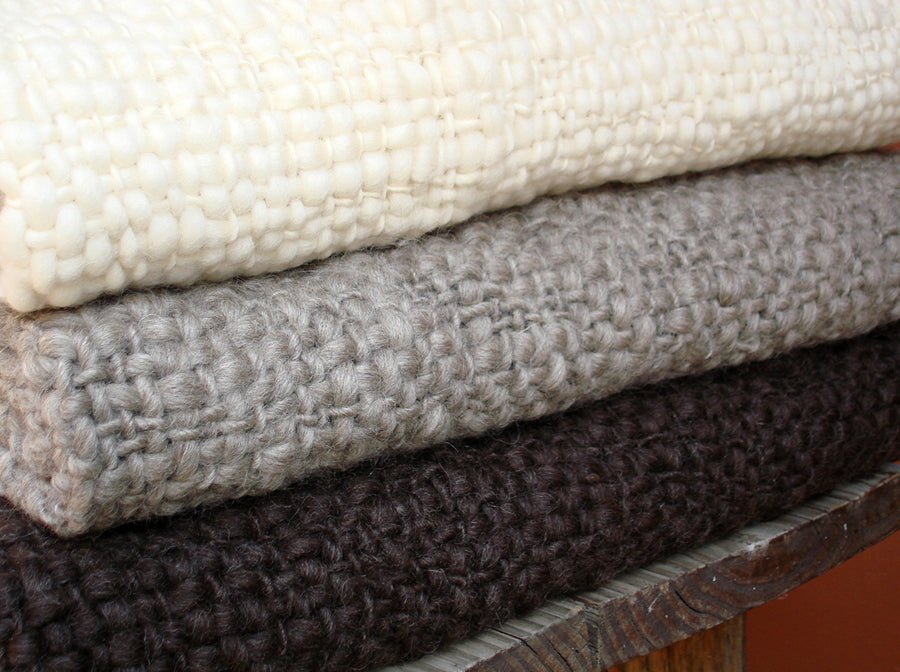 Chunky Wool Flame Knit Blanket - Image 10