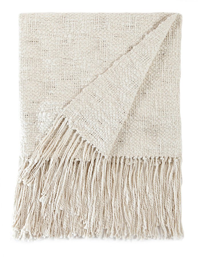 Rustic Organic Cotton Throw Blanket