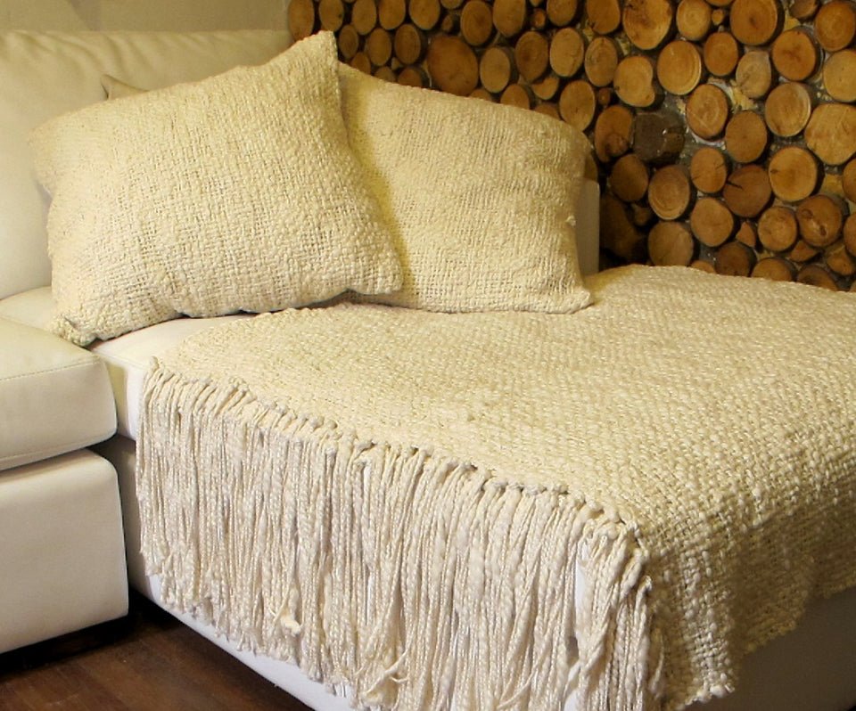 Rustic Organic Cotton Throw Blanket - Image 3