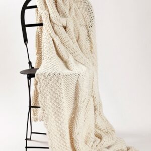 Knot Knit Merino Throw Blanket