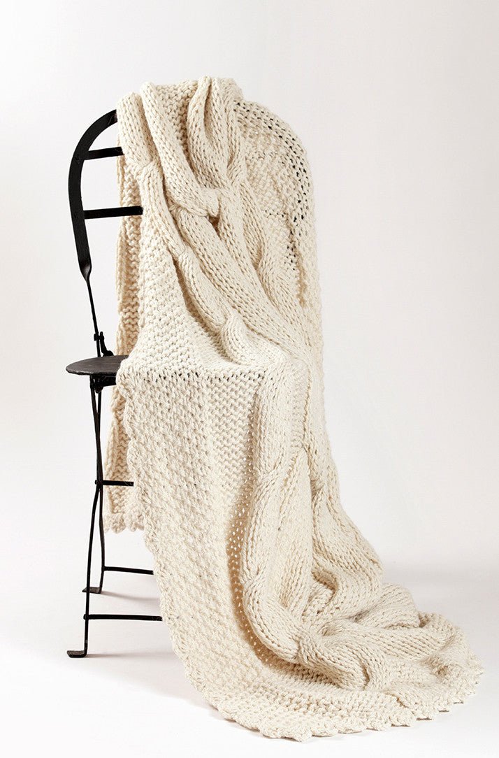 Knot Knit Merino Throw Blanket
