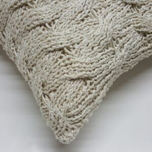 Wavy Golden Cotton Throw Pillow