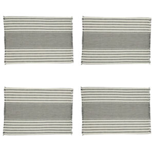 Black & White Striped   Placemat (set of 4)